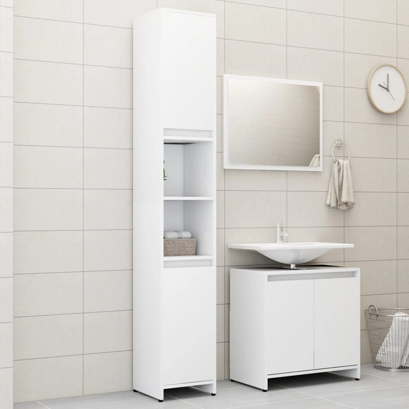 Bathroom Storage Furniture Set, White
