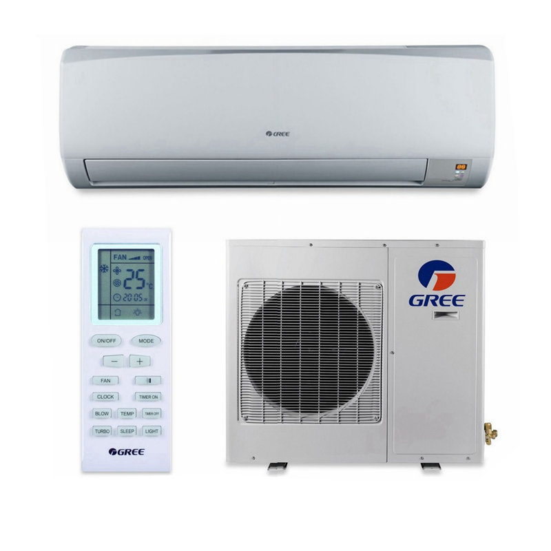 Mini climatiseur à deux blocs sans conduit 11 000 BTU Energy Star avec chauffage et télécommande Gree