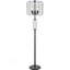LAMPE DE SOL À CAGE INDUSTRIELLE H 65 po NOIR AVEC AMPOULE