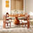 Farmhouse Solid Wood Dining Table-639831103-639831102