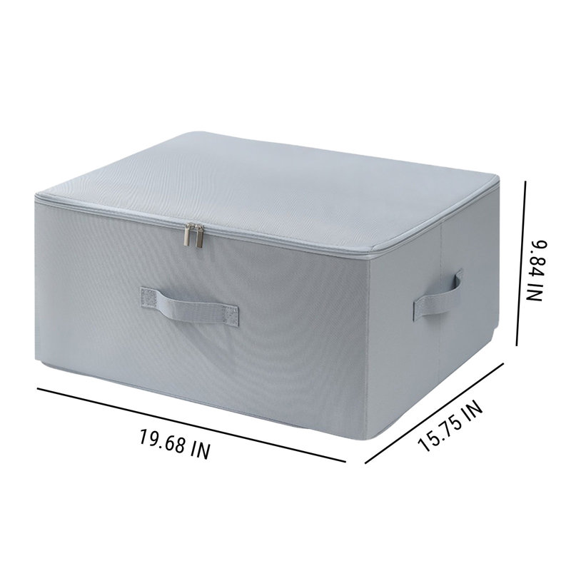 Boîte de rangement lavable en tissu lavable, 19.69" H x 15.75" W x 1.18" D