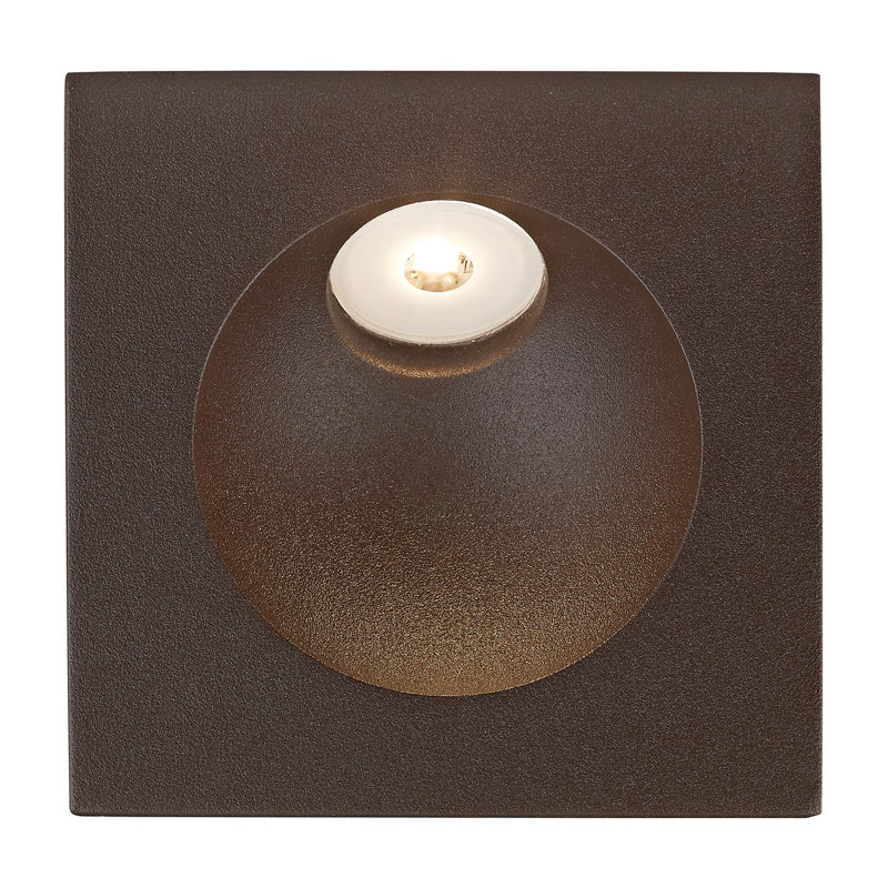 Matte Brown Square LED Metal Step Light