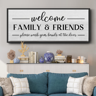 Welcome Family & Friends - Toile encadrée