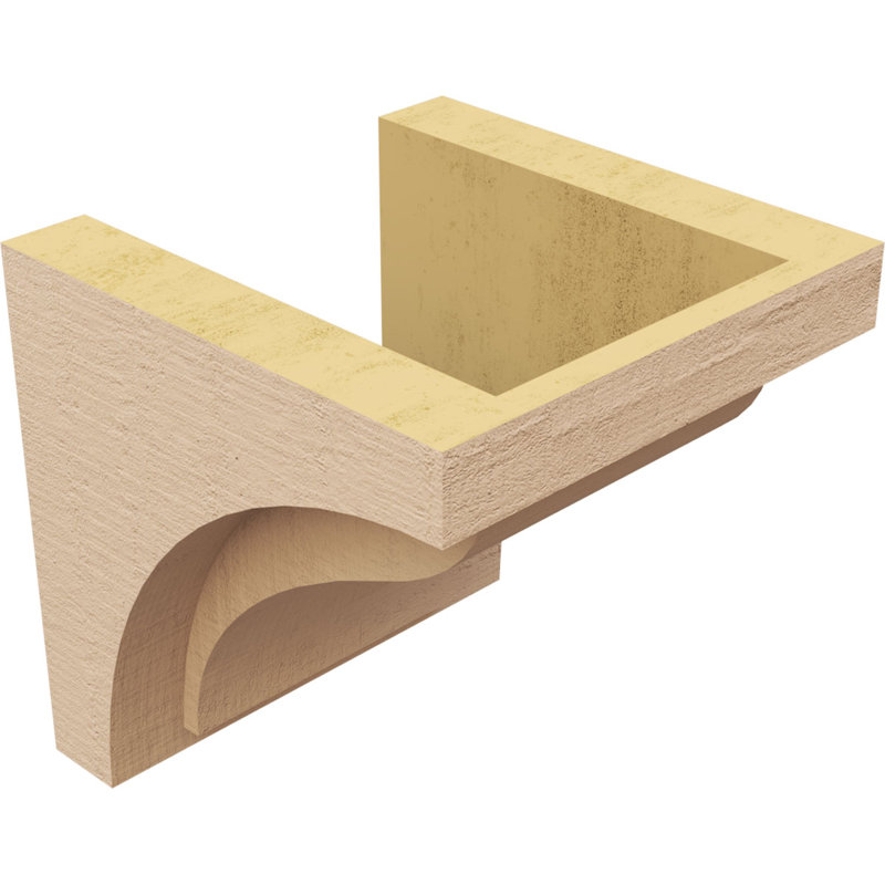 Helena - cèdre brut TimberThane Corbel, H 6 po x l 6 po x P 6 po