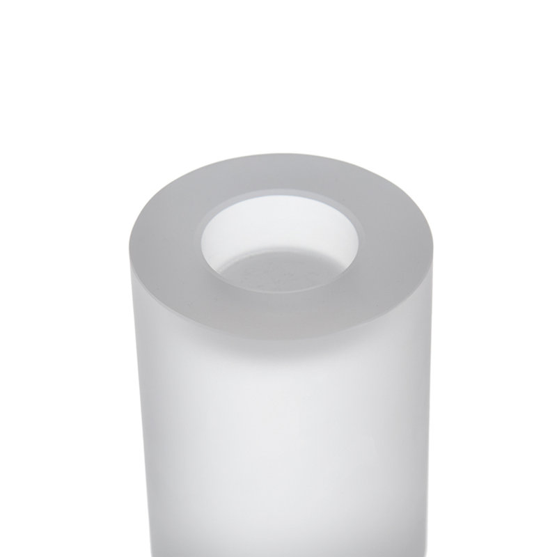 Porte-bougie moyen en verre D3.1X11, H 11,03 po x l 3,13 po x P 3,13 po