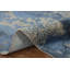 Luxurious Blue Tones Distressed Look Rug 5x7