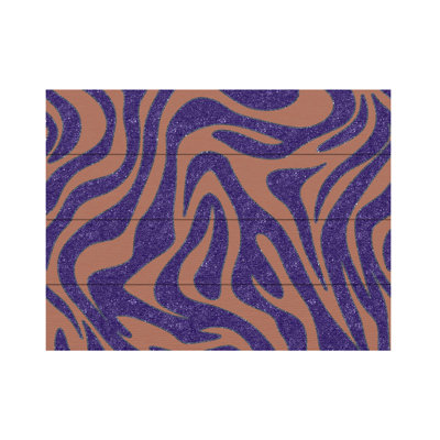 Bilge Paksoylu Purple Salmon Pattern 12 Stroke Wood Slat Art