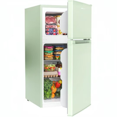 BANGSON Top Freezer Freestanding Mini Fridge