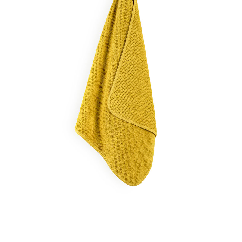 Bee Waffle Bath Towel, White, Washcloth 1-Pack