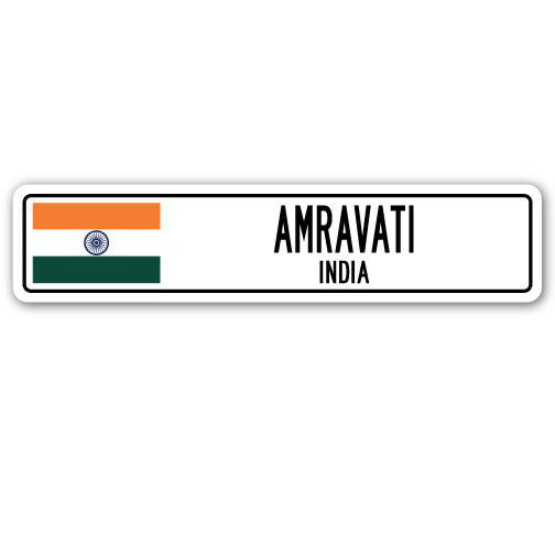 Panneau de signalisation en aluminium Becky Amravati, Inde, H 7 po x l 30 po x P 1 po