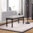 Eliyas 48" W Turned Leg Upholstered Bench-125793775