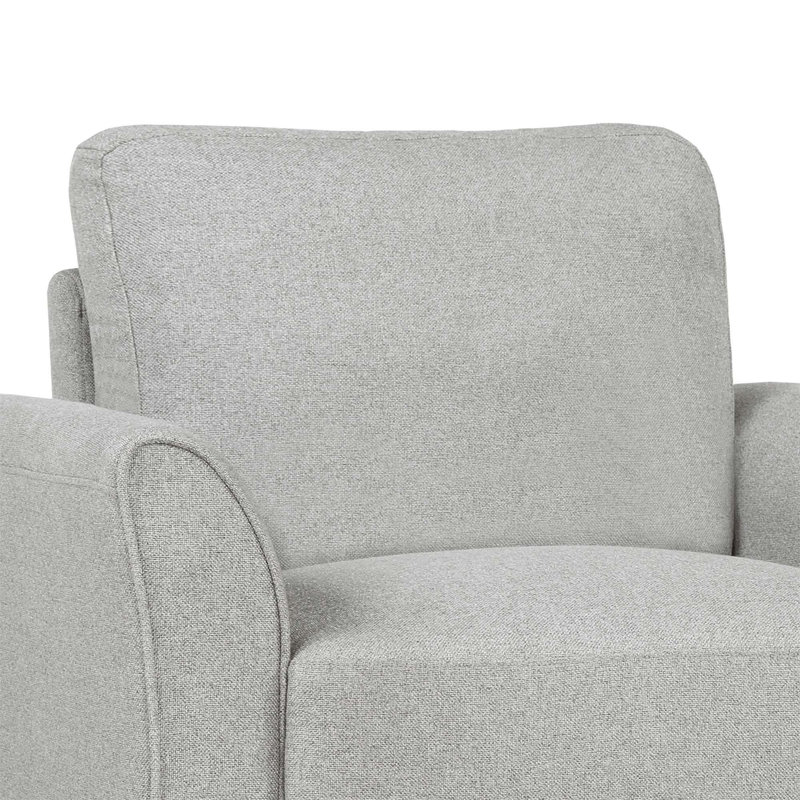 Canapé simple avec accoudoirs Living Room Furniture, Lin gris clair