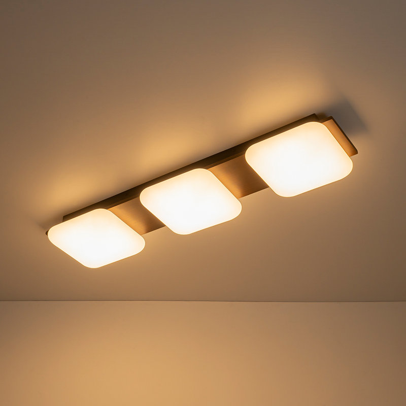 3-light Dimmable Led Flush Mount
