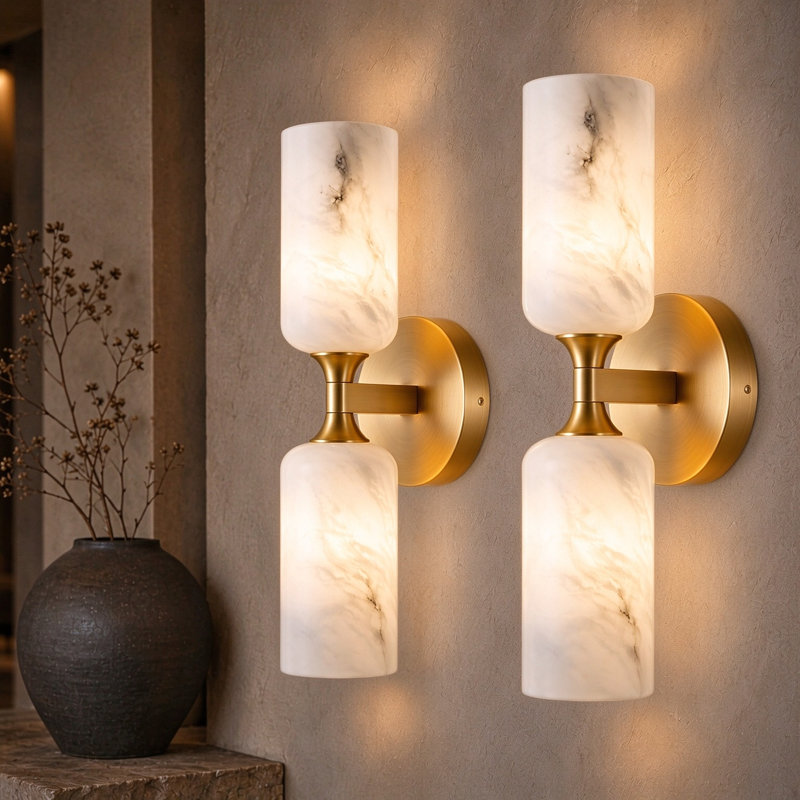 Genuine Marble Armed Sconce