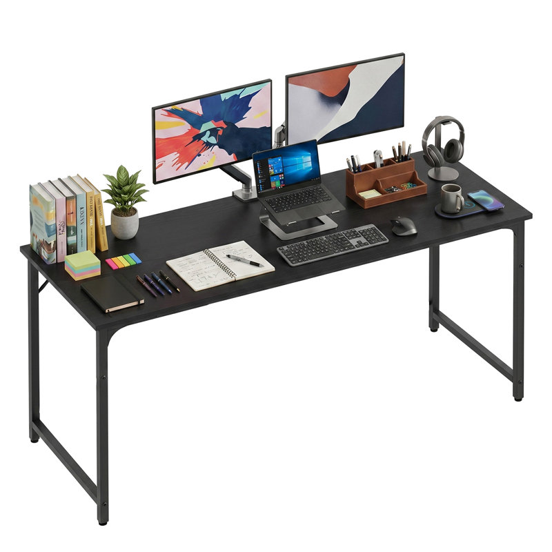 Computer Desk Simple Style Office Computer Desk 63 Inch Home Office Desk Gaming Writing Study Work Table For Small Spaces Home Office