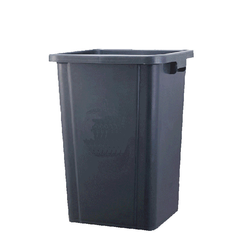 Fixturedisplays® 26 Gallon Square Grey Trash Can Garbage Waste Bin Container Heavy Duty Receptacle 18.6X18.5X25.8"