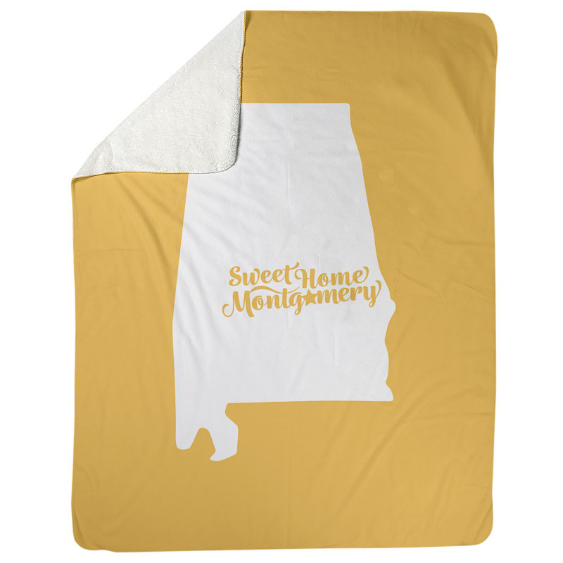Sewn Throw Blanket, 52.5" W x 62.5" L, Yellow