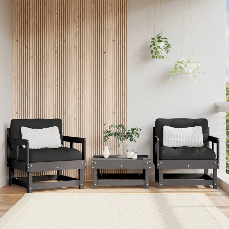 Paderna Outdoor Lounge Chair, Grey