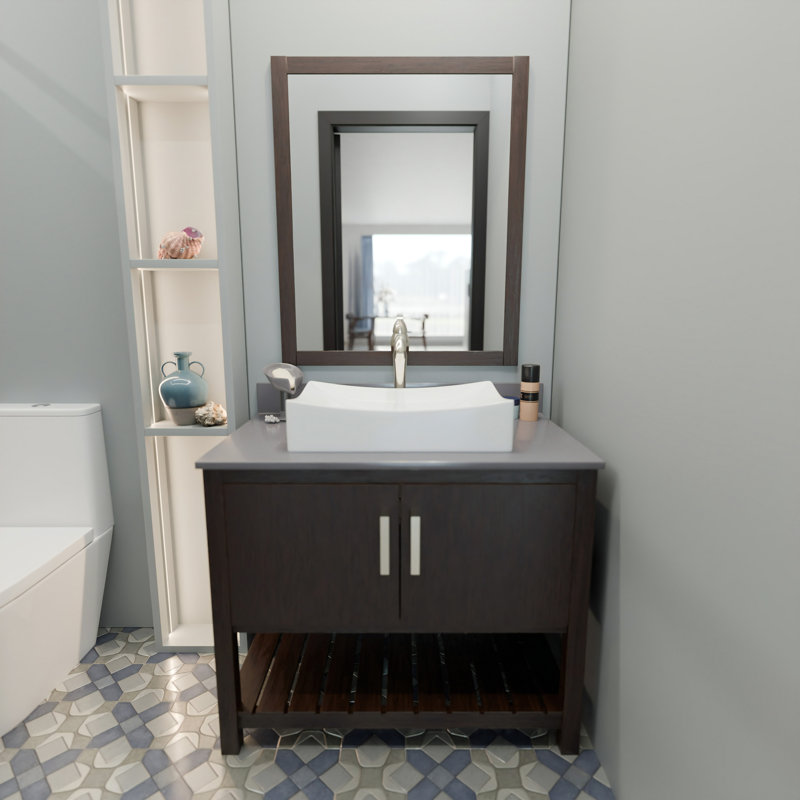 Novatto 21.75'' Porcelain Rectangular Bathroom Sink, White, Brushed Nickel