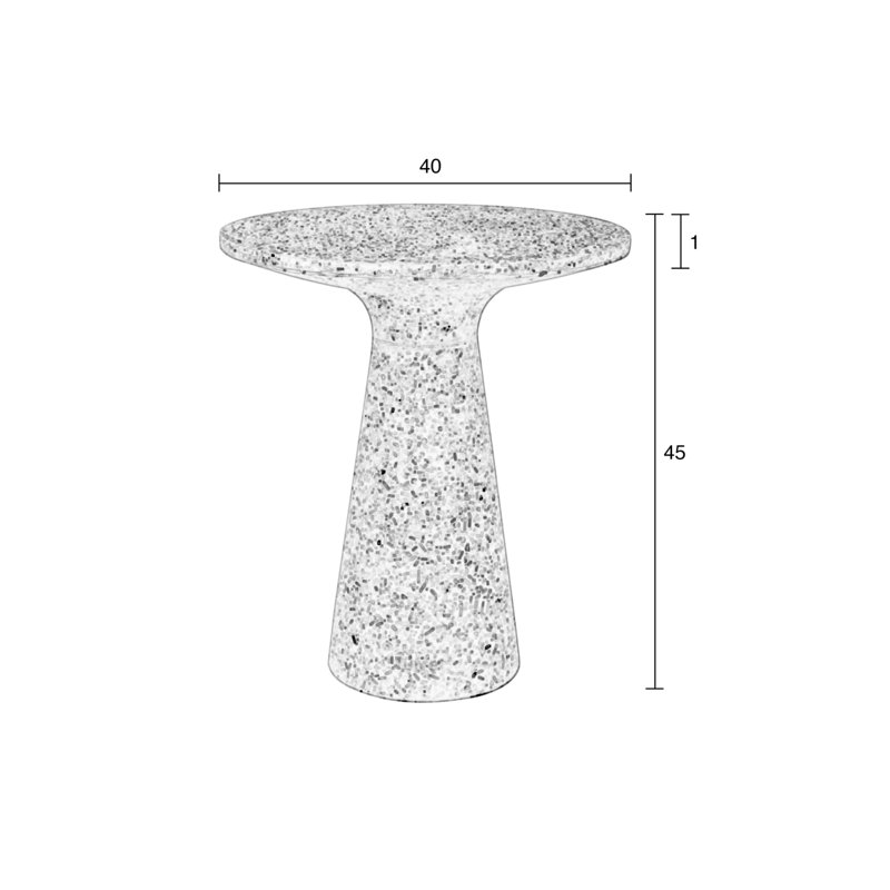 Table d'appoint en pierre, 12 po de diamètre