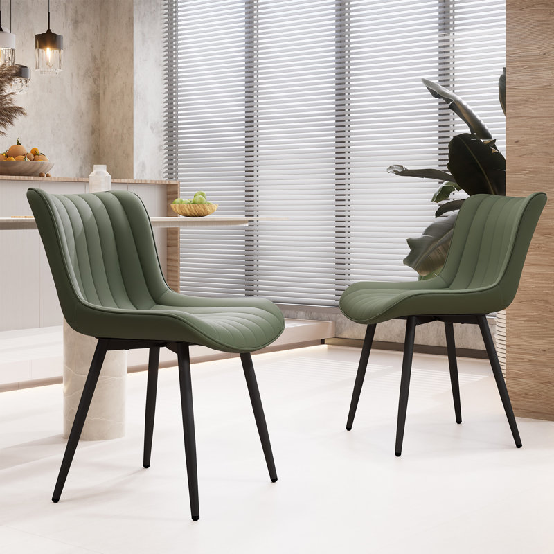 Chenery 17.7'' H Tufted Upholstered Pine Side Chair, Bean Green