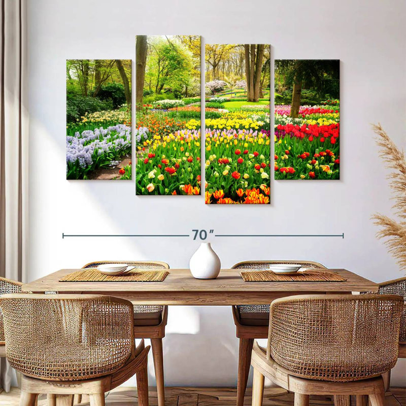 Fleur de tulipes Harnek, H 42 po x l 68 po
