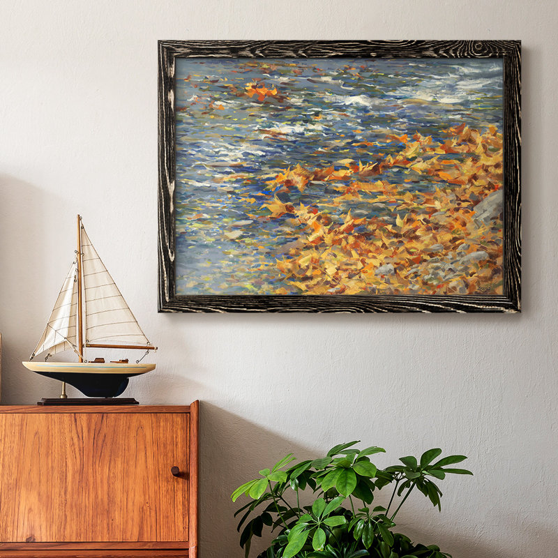 Autumn Creek, reproduction d'art sur toile encadrée, H 14 po x l 20 po x P 1,5 po, Noir