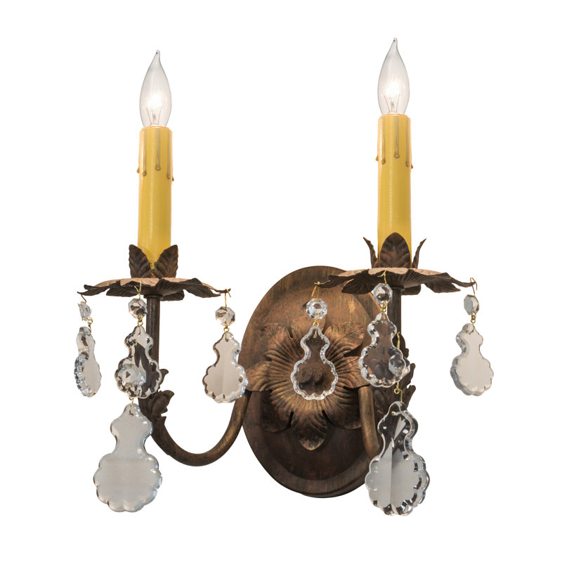 Crystal 2 - Light Candle Wall Light
