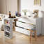 Bureau d'ordinateur en L avec 6 tiroirs Modern Home