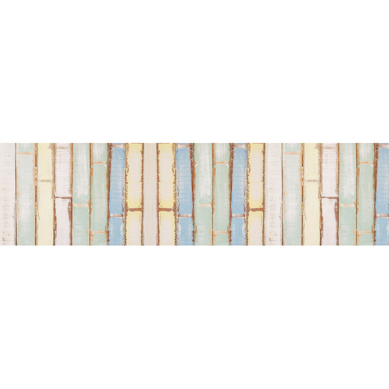 Hendrick Vinyl Machine Printed Area Rug, Rectangle 2'2" x 8'2.4"