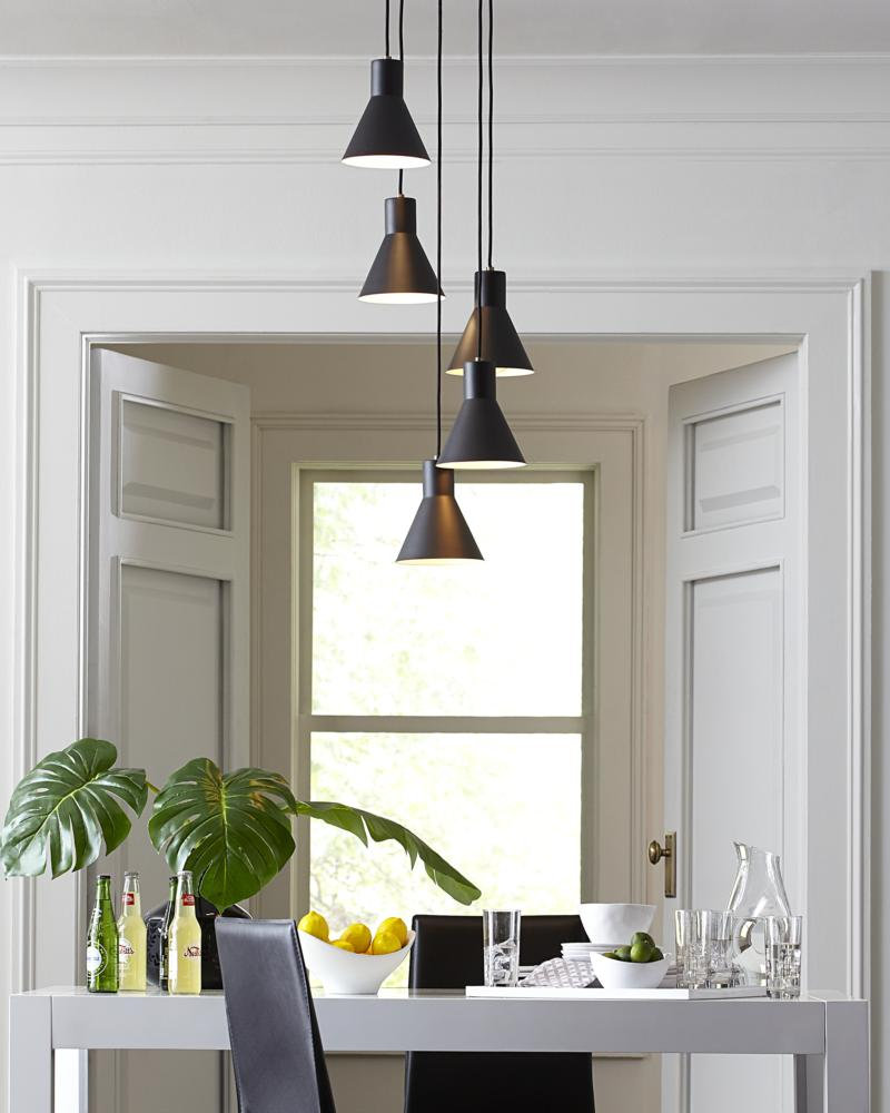 Byers 3 Light Metal Steel Dimmable Pendant, Yes, Brushed Nickel