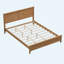 Grand lit plateforme moderne en bois massif avec support de lattes robuste, sans sommier tapissier-1267642931