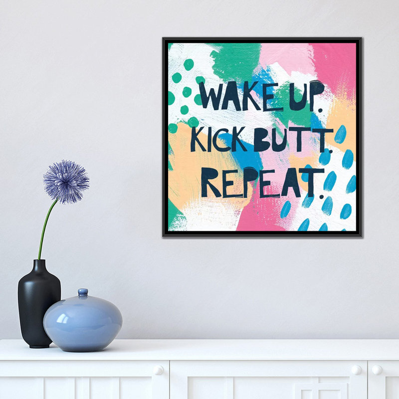 « brillante inspiration iv », impression sur toile, H 12 po x l 12 po x P 0,75 po, Toile avec cadre noir, Pas de tapis
