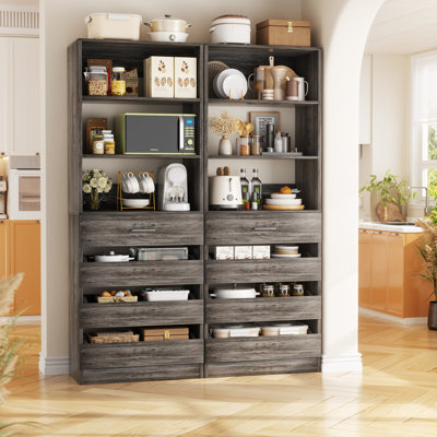 80" H Kitchen Pantry Cabinet With Drawers