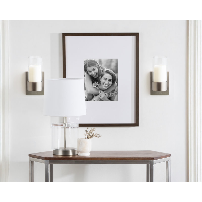 Applique murale en métal 10,0 po Muheezat, Argent argent