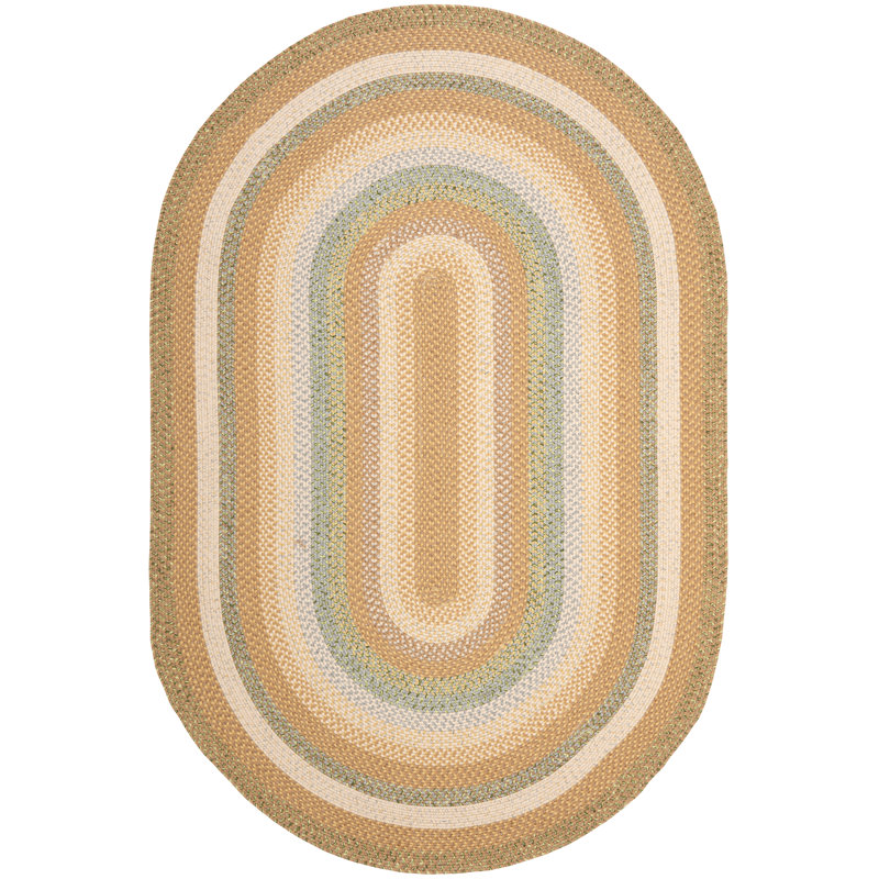 Tapis performance géométrique tissé à la main et lavable à la machine Georgina, Oval 6 pi x 9 pi