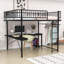 Lit mezzanine en métal avec bureau en L et station de charge intégrée-129199426-129199429