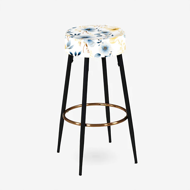 Watercolor Whimsy Blue Serenaded Gardens - Floral Bar Stools Set Of 2