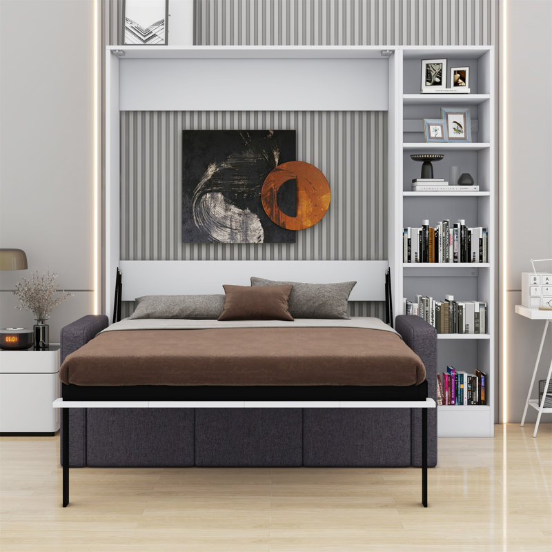Murphy Bed Wall Bed With Sofa,With Shelves