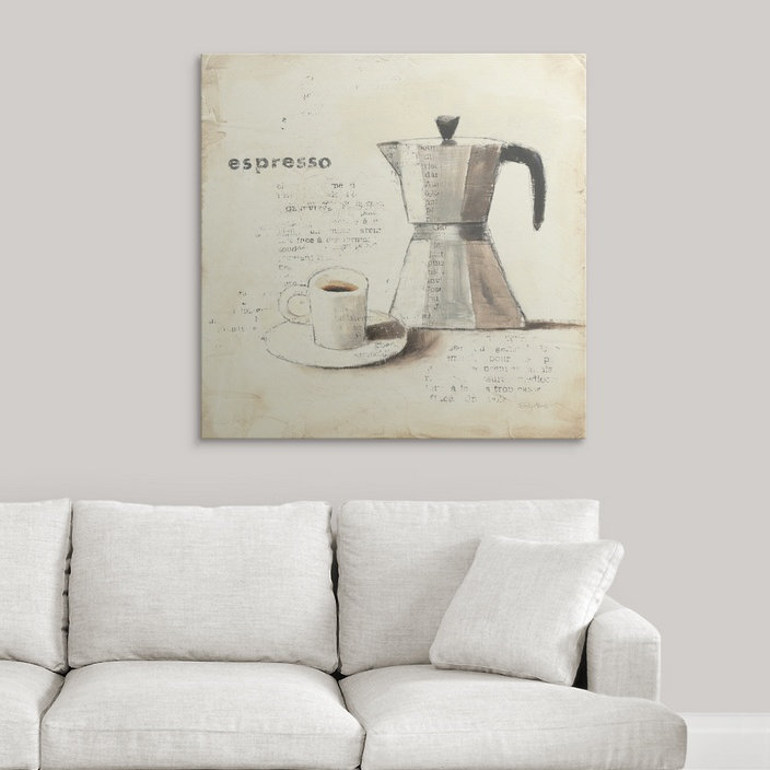 « ii » par emily adams, impression Parisian Coffee, H 35 po x l 35 po x P 1,5 po, Toile