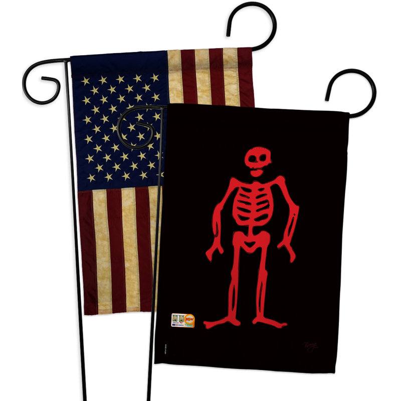 Ensemble de drapeau de jardin 2 faces h 18,5 po x l 13 po edward