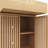 72" double-door bamboo high-capacity storage cabinet