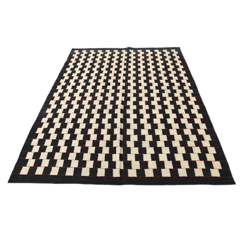 Tapis noir et blanc Noor
