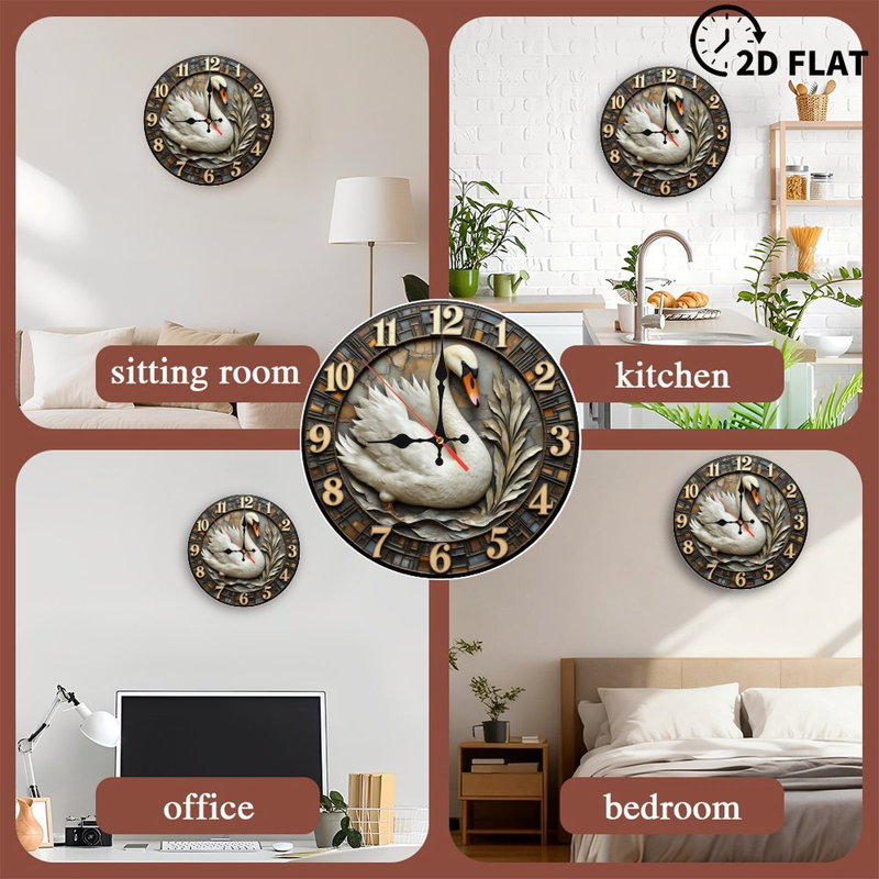 Horloge murale Swan