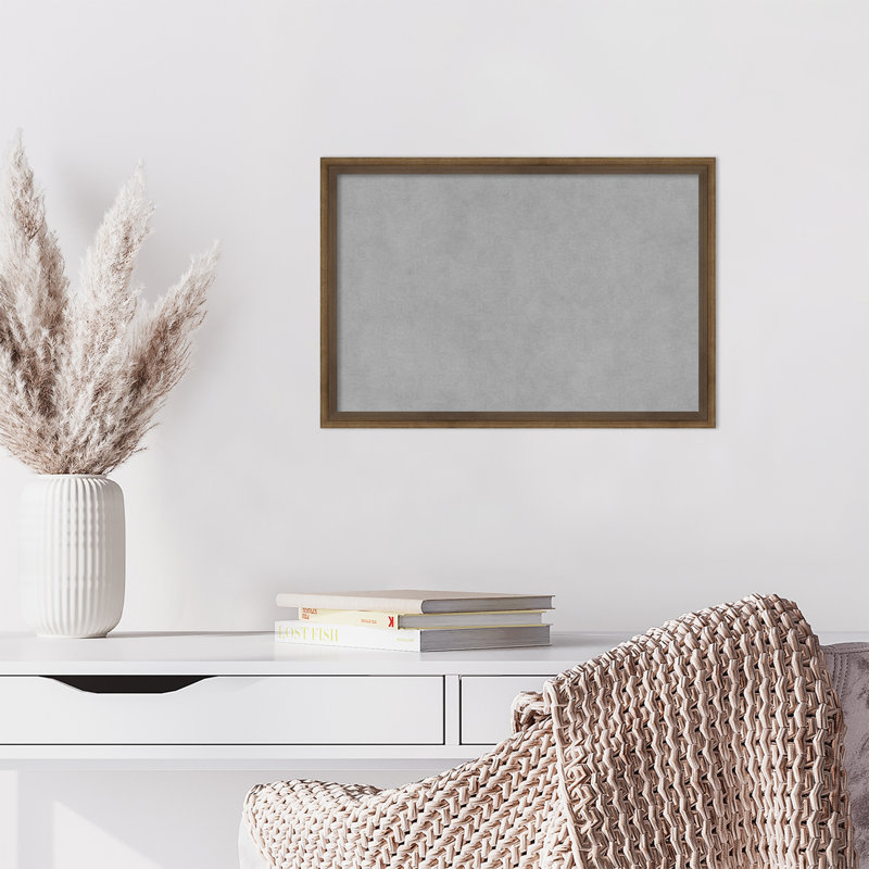 Tableau magnétique encadré bronze clair Lucie, H 13 po x l 19 po