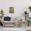 Peinture florale fantaisiste sur bois-93924206