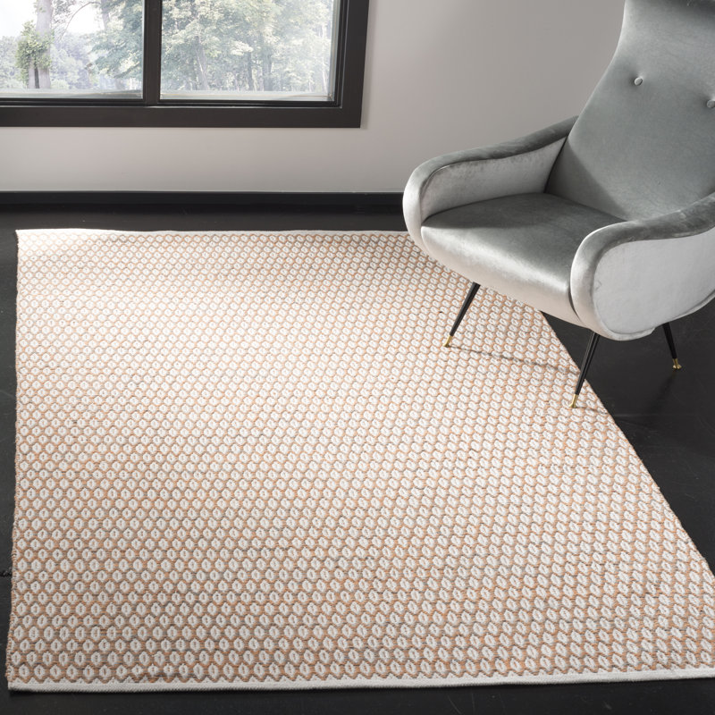 Modena Hand Woven Cotton Geometric Rug, Rectangle 5' x 8'