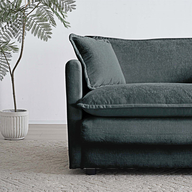 Canapé modulaire rembourré avec repose-pieds réversible