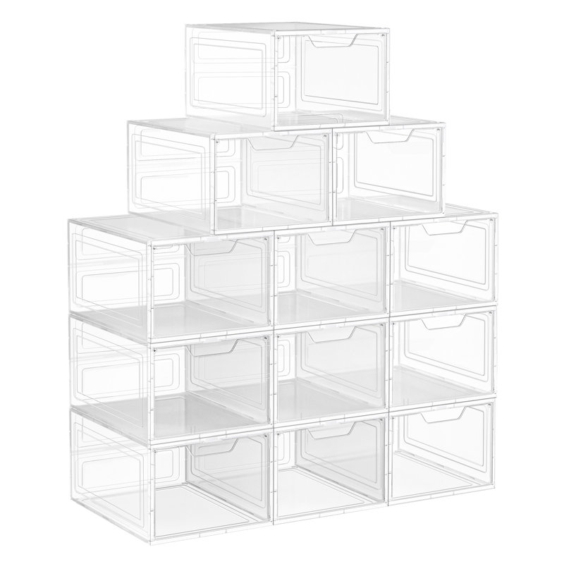 Blosse 10 Pair Shoe Storage Cabinet, White