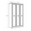 Élégante garde-robe blanche avec de nombreuses tablettes, 40,6 po x 72,8 po x 20,5 po | Panneau de particules enduit, épaisseur: 0,6 pouce | Solution de rangement élégante pour les chambres traditionnelles, design durable et fonctionnel